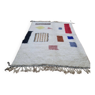 Handmade wool Berber rug 250x150 cm