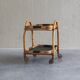 Chariot de service en bambou vintage
