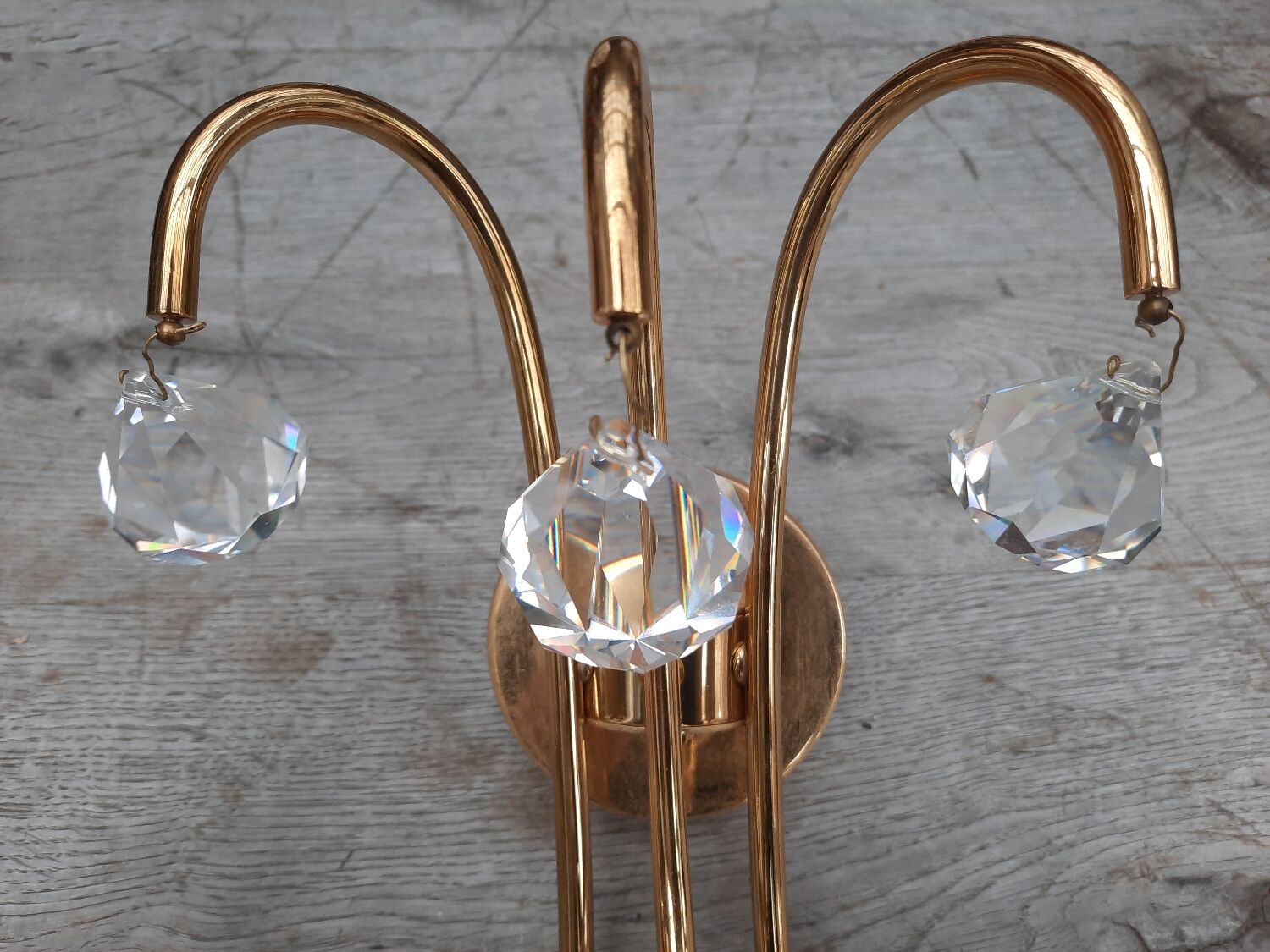 Pair of 1970's Boulanger gilt wall sconces