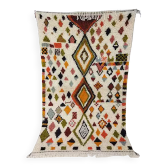Handmade tribal berber carpet 194 x 133 cm