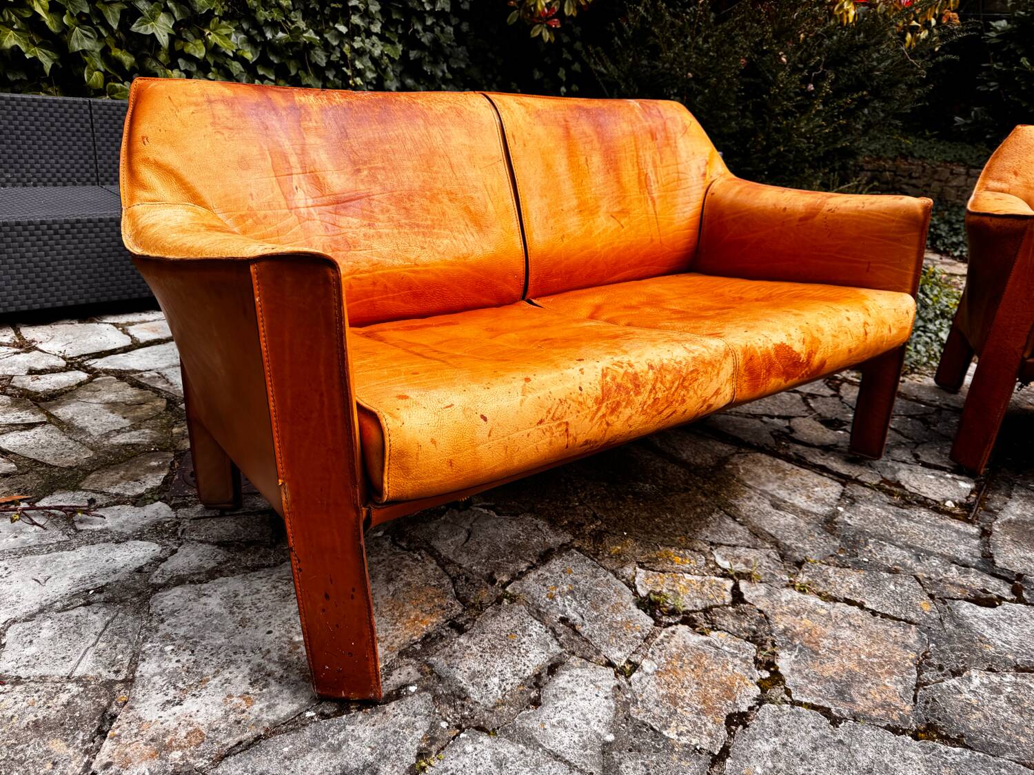 Canapé et fauteuil CAB415 de Mario Bellini pour Cassina