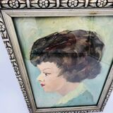 Painting head of a woman signed