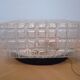Pressed glass ceiling light, porcelain socket