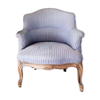 Upholstered armchair Shepherdess Provençal purple period nineteenth century