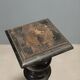 Antique ebonised wood and mother-of-pearl columns, 19th century