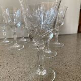 8 crystal wine glasses