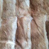 Rabbit skin rug, 200x225cm.