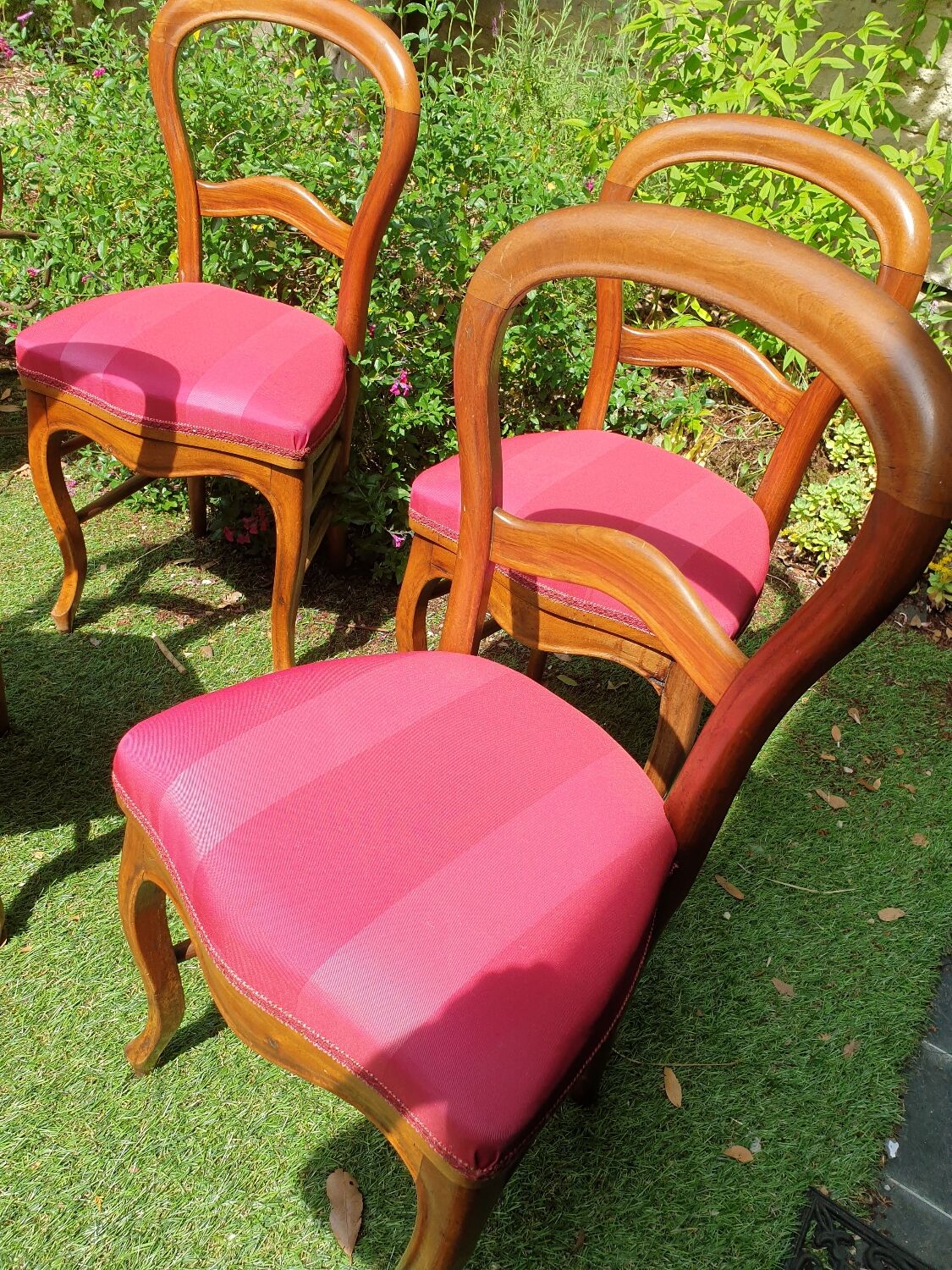 4 Louis Philippe upholstered chairs