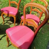 4 Louis Philippe upholstered chairs
