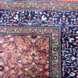 Handmade vintage Indian Agra rug 121cm x 183cm 1960s