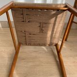 Pair of Scandinavian teak and rope chairs