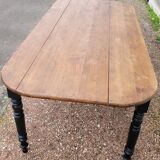 Louis Philippe style oval patinated bistro farm table - 1m90