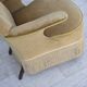 1950s, Danish armchair, furniture velour, ash wood legs.