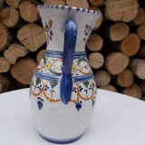 Decorated earthenware pitcher