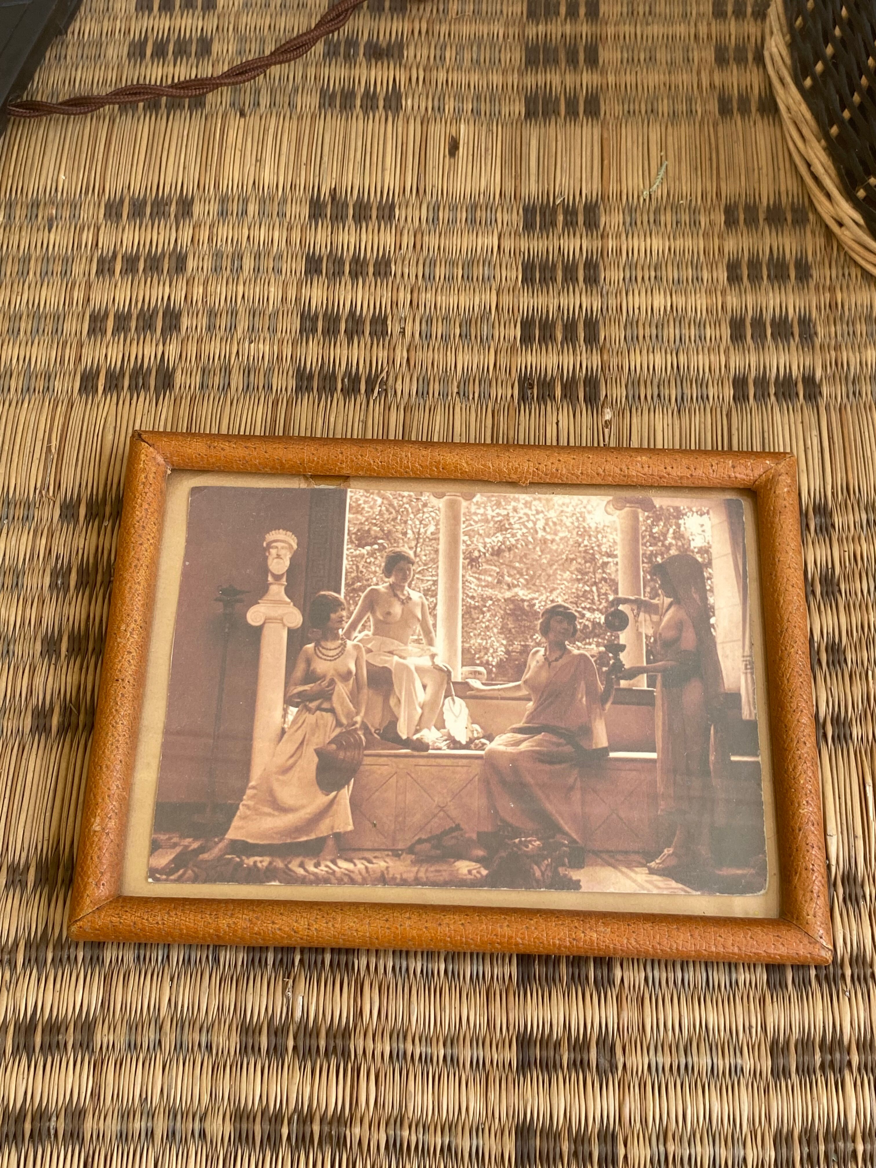 Frame in leather 60s