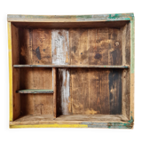 Wooden wall shelf - cubbies
