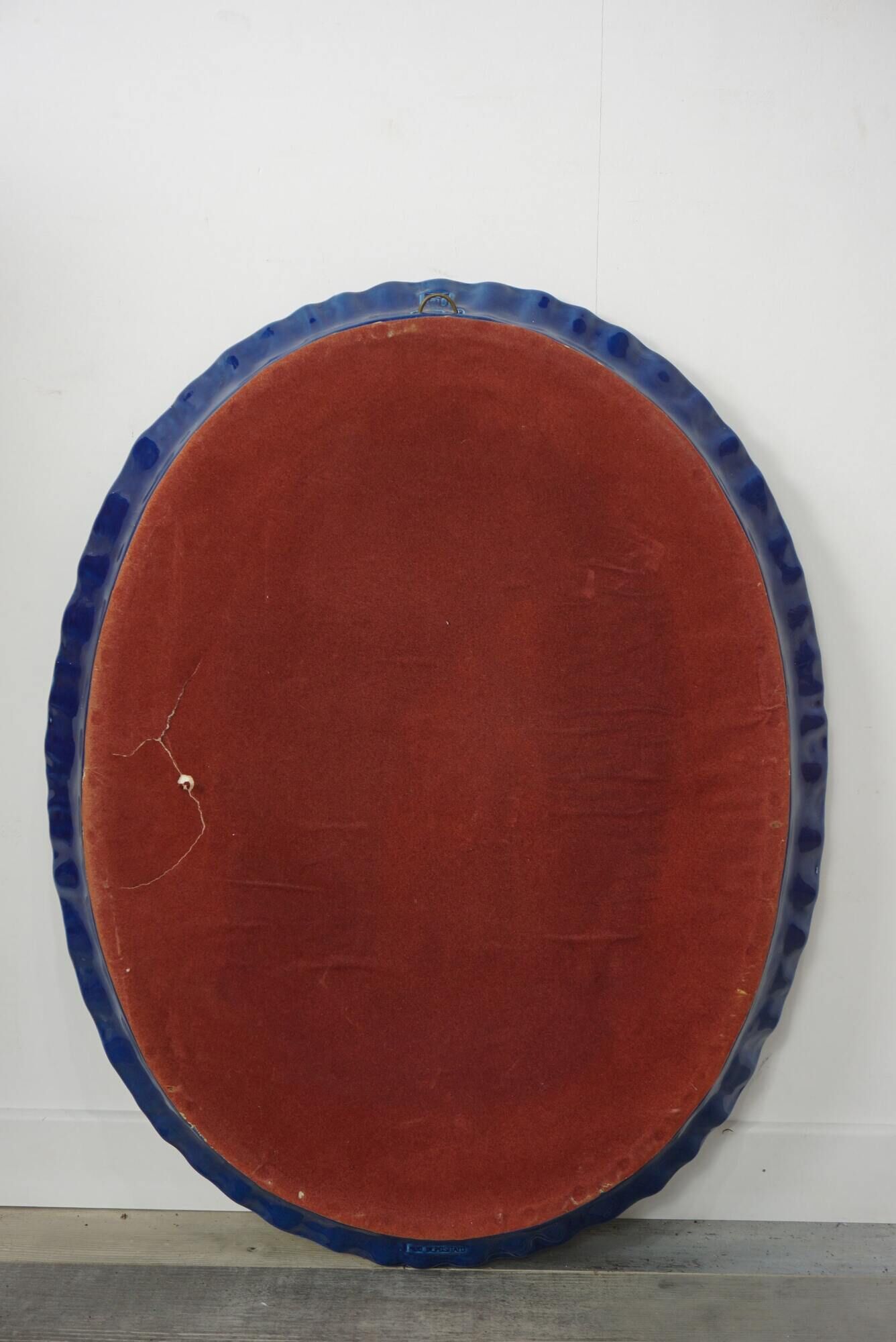 Antique mirror in porcelain from Italy - 64x50cm