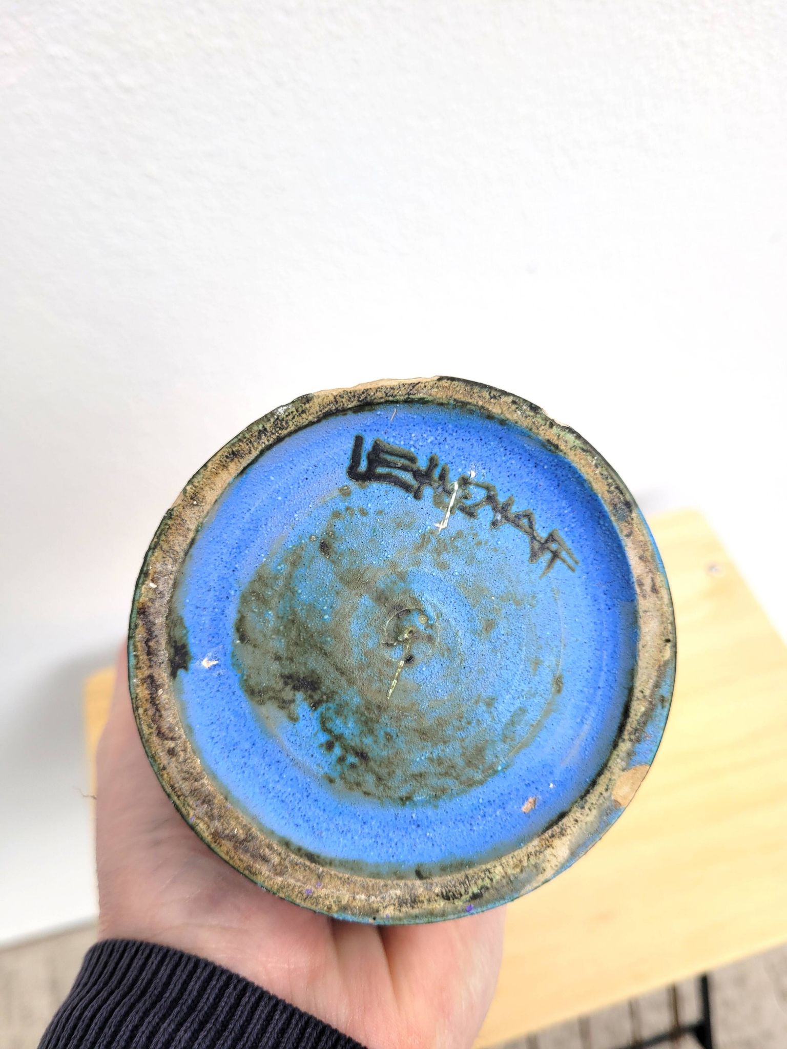 Blue vase by Danuta le Hénaff