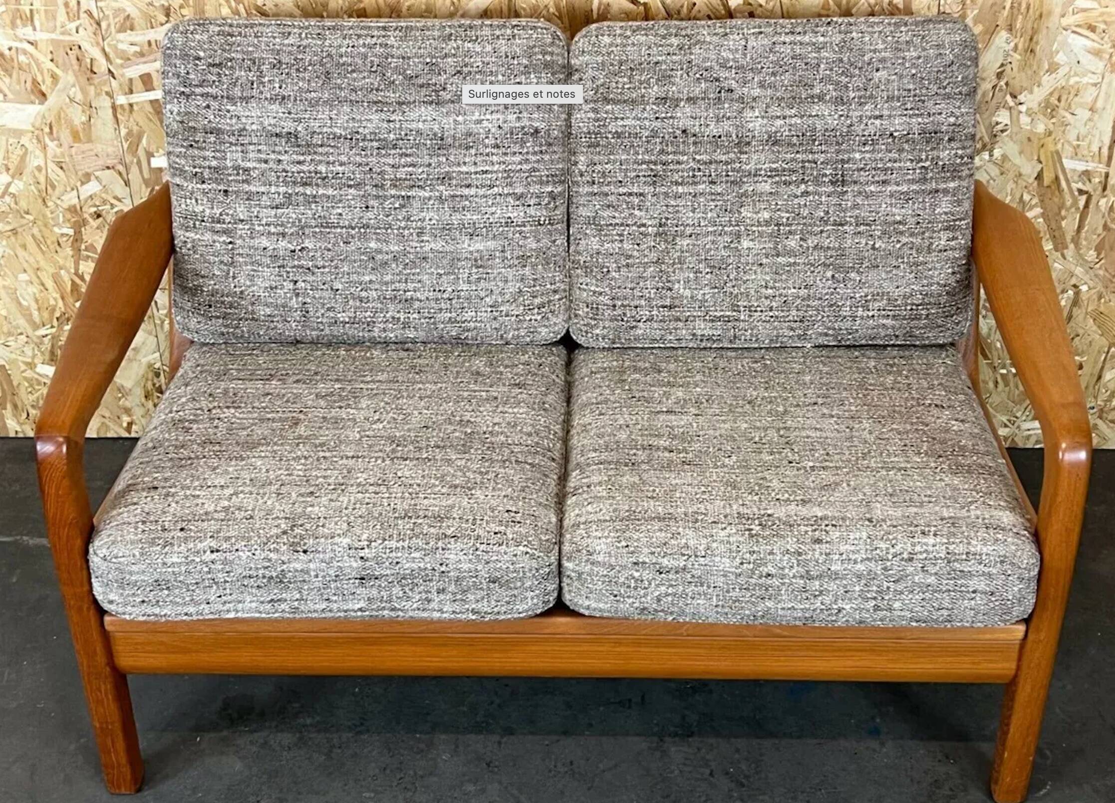 Teak sofa from the 1960s/1970s by J. Kristensen, Danish, Denmark