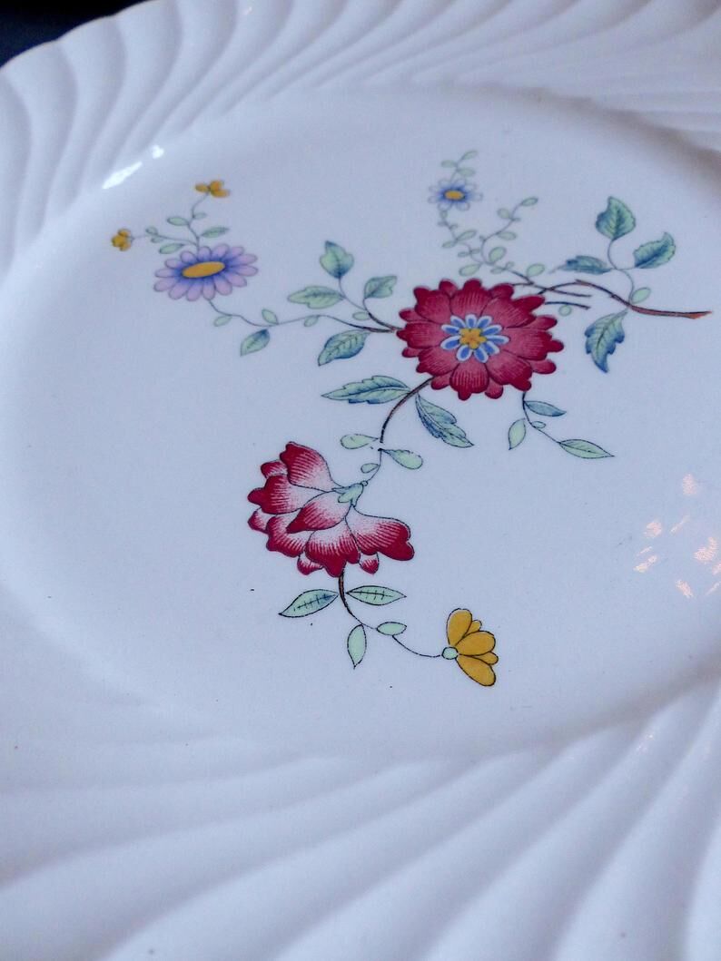 Lot of 5 flat plates stamped Luneville