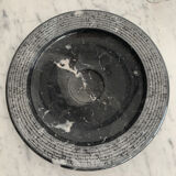 Vintage grey round marble ashtray