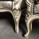 Two Louis XV style armchairs
