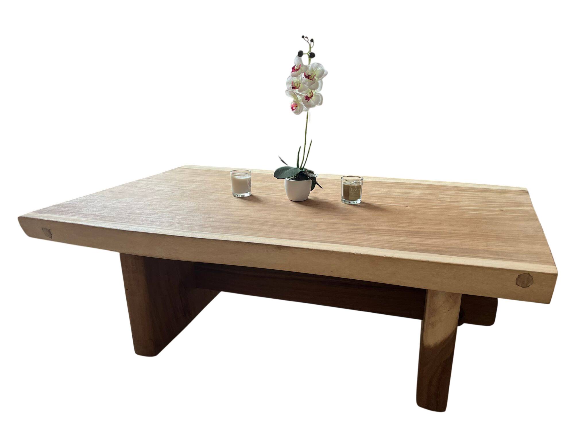 Solid oak coffee table – unique handcrafted piece (Ventura)