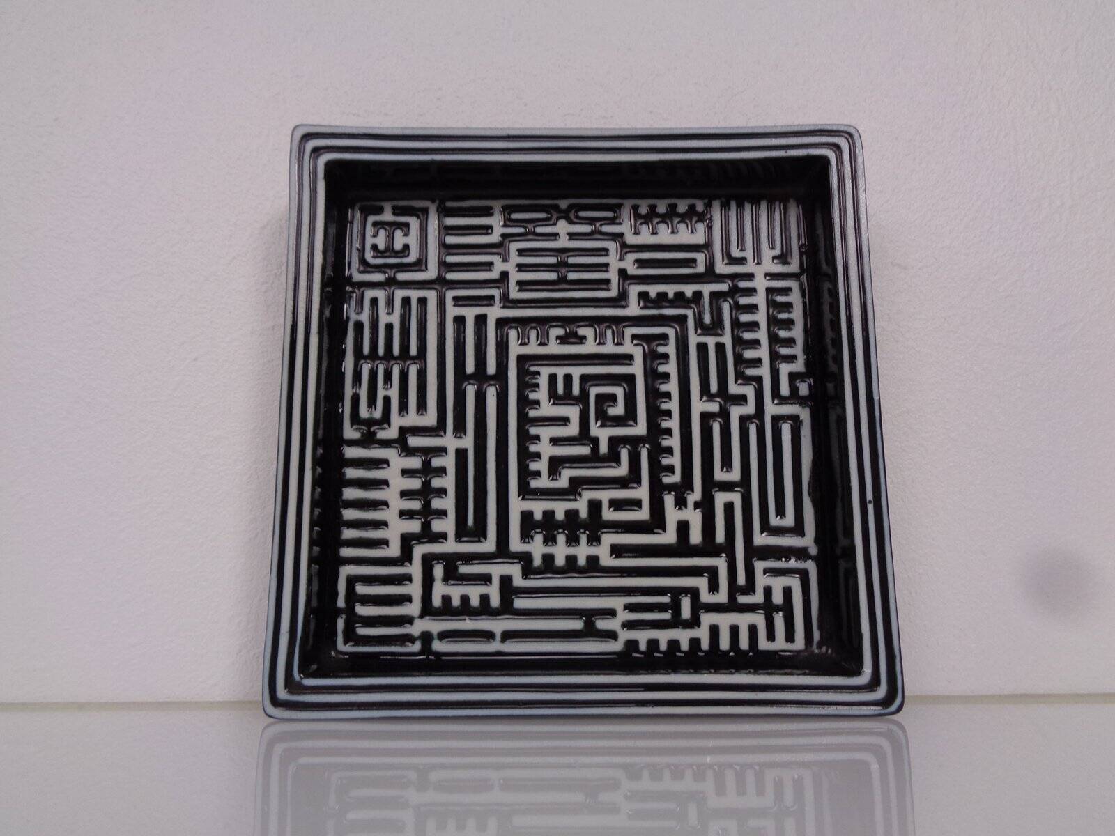 Domino Plate by Stig Lindberg for Gustavsberg, 1950s