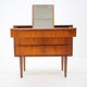 1960s teak chest of drawers with mirror, denmark