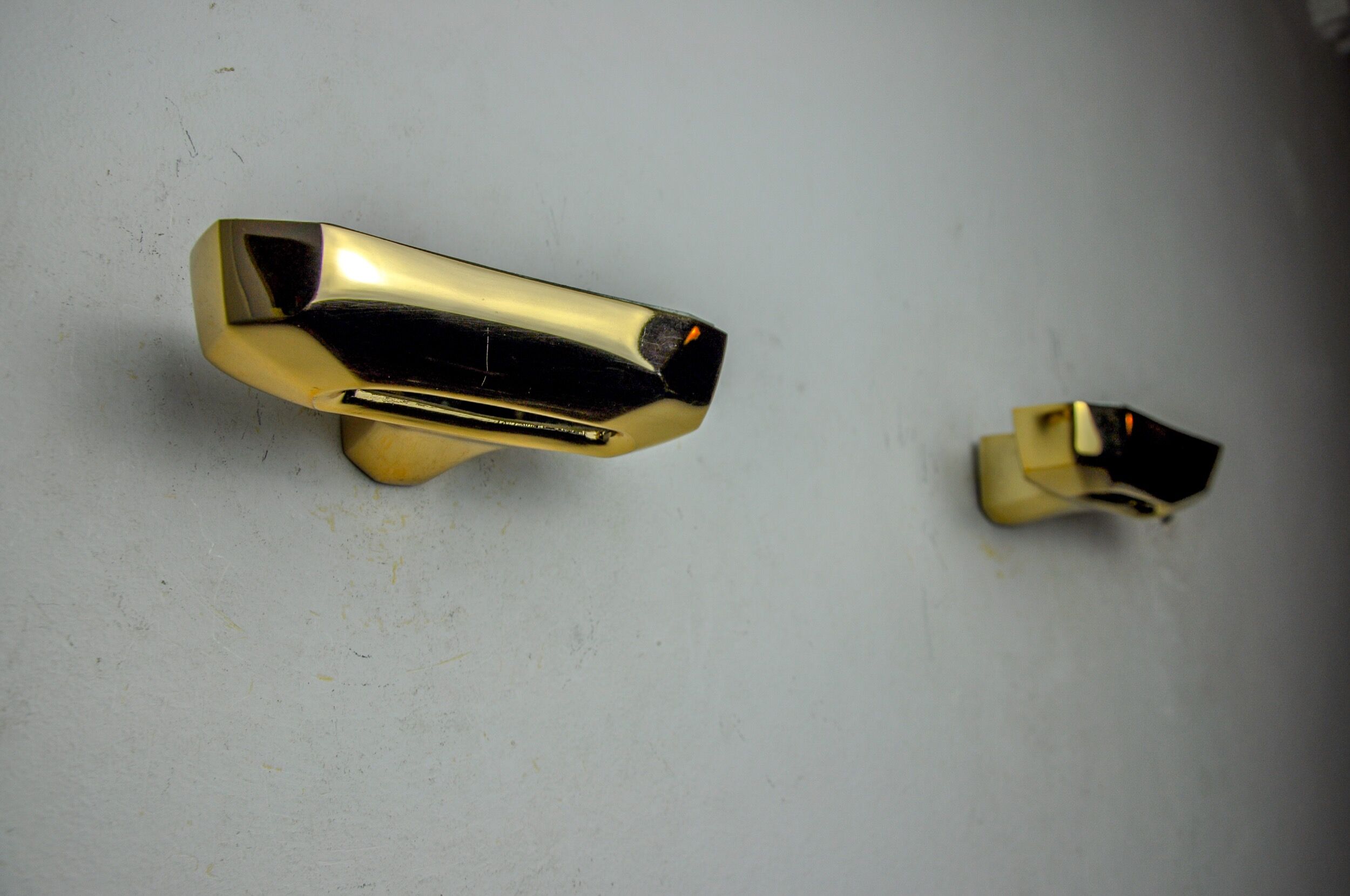 Pair of Ette sconces by Marset, brass structures, Spain, 1980