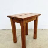 Brutalist oak stool