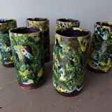 6 ceramic glasses from Toledo