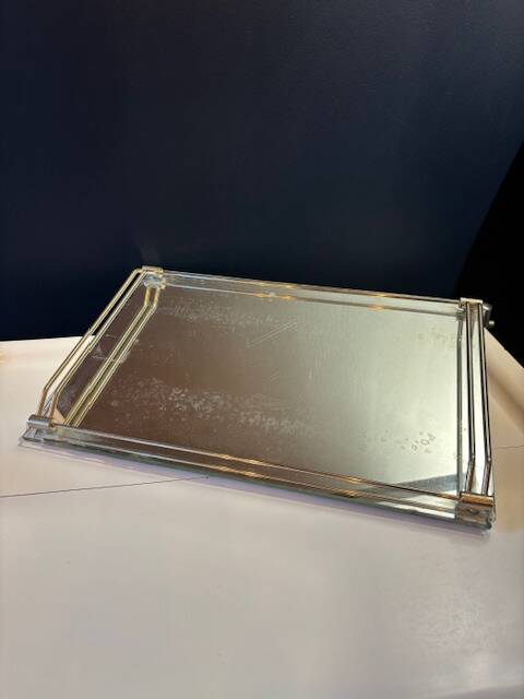 Plateau miroir vintage 1950