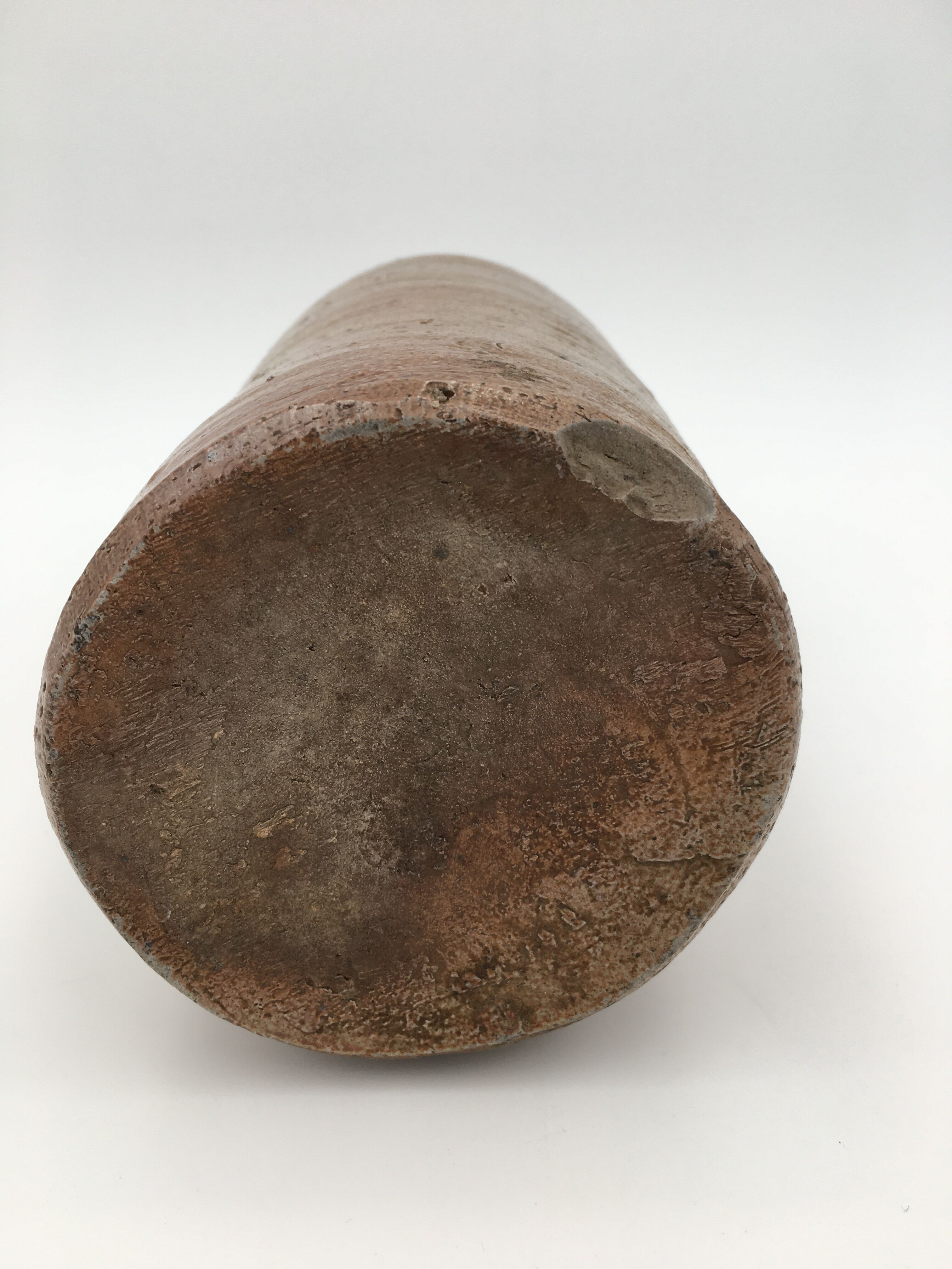 Old glazed terracotta bottle, early 20th century