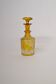 Bohemian glass carafe engraved amber colour