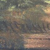 Forest Landscape, 20th Century, Oil on Canvas, Framed