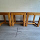 Set of 3 solid wood stools – Rustic mountain design