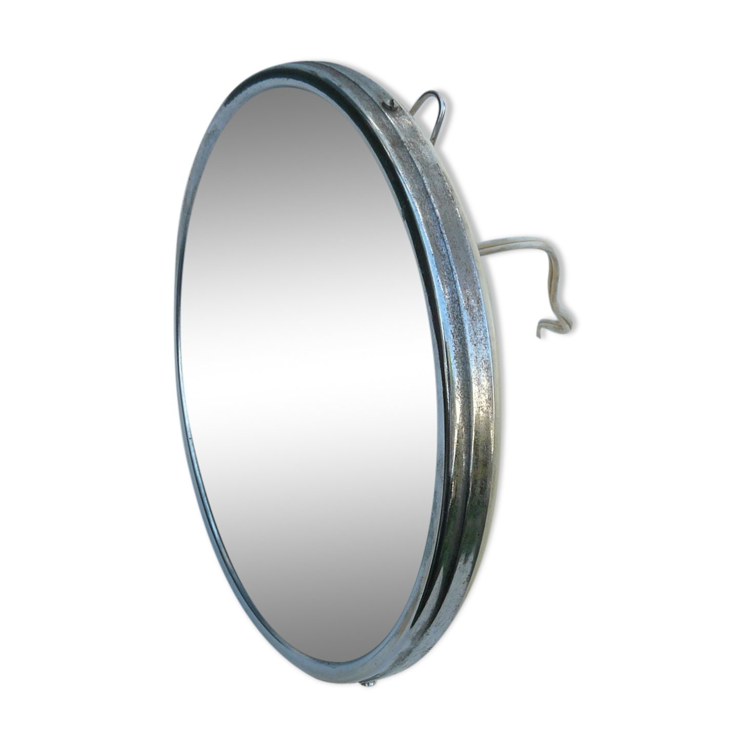 Vintage magnifying and brightening Barber mirror 18cm