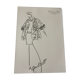 Print fashion illustration Christian Dior spring-summer collection 1985