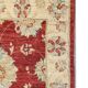 Red Gold Wool Rug, Handmade Floral Oriental Carpet 121x77cm Bedroom Decor