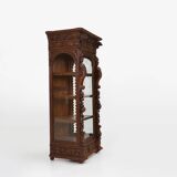 Baroque Style Display Case in Oak, Belgium, 1950s