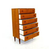 Commode scandinave "tallboy" en teck, Suède, 1960