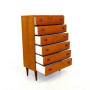 Commode scandinave "tallboy" en teck, Suède, 1960