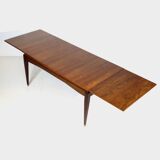 XL mid century extendable dining table in teak, 1960s