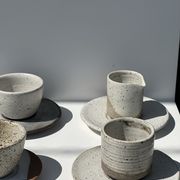 Service de petite vaisselle modulable en céramique indonésienne (6 éléments + coupelles)