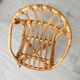 Rattan shell armchair for vintage children