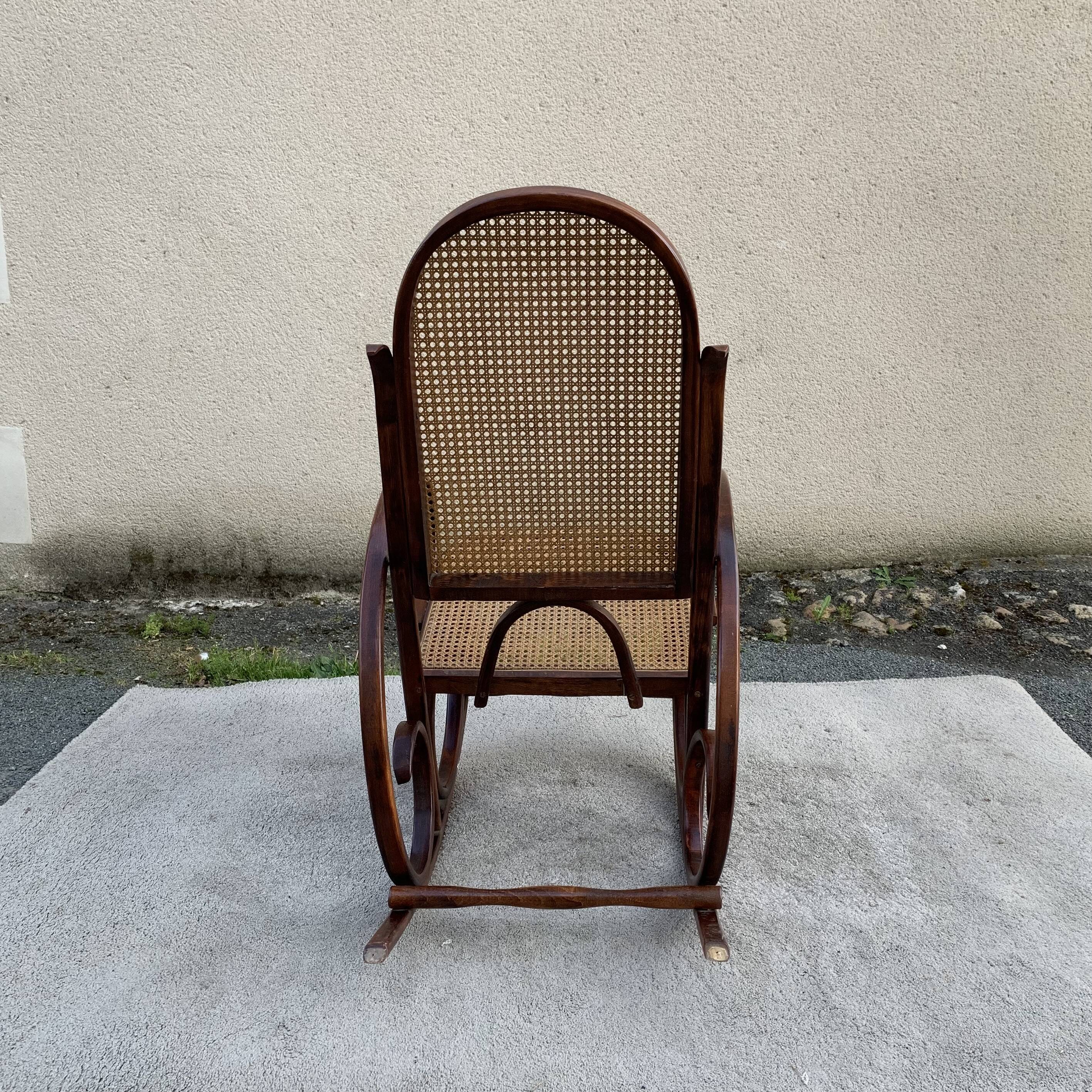 Caned rocking chair 1900
