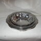 Lot de 4 plats ronds creux en inox