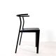 6 black Dr Glob chairs by Philippe Starck for Kartell. Italy 1988.