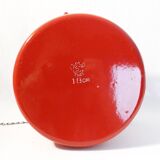 Vintage red enamelled metal kettle